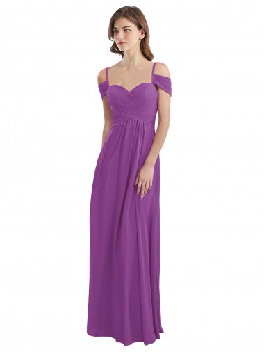 Ombro Frio Amor Chiffon Linha A Vestidos de Madrinha