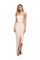 Sem Mangas Sem alças Lombar Crepe Esticado Bainha Longo Nu Vestidos de Madrinha / Vestidos de Noite / Vestidos de Festa