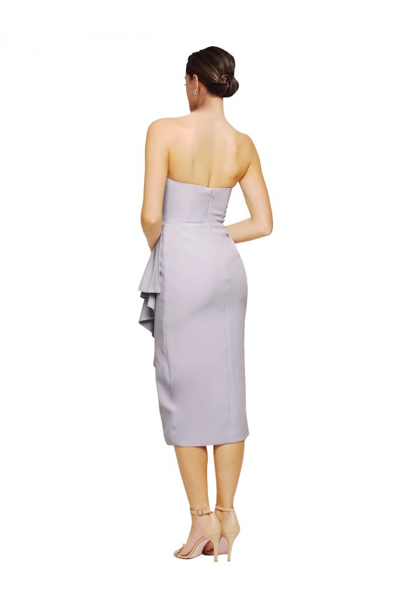 Sem Mangas Sem alças Lombar Crepe Esticado Bainha Curto Vestidos de Madrinha / Vestidos de Noite / Vestidos de Festa