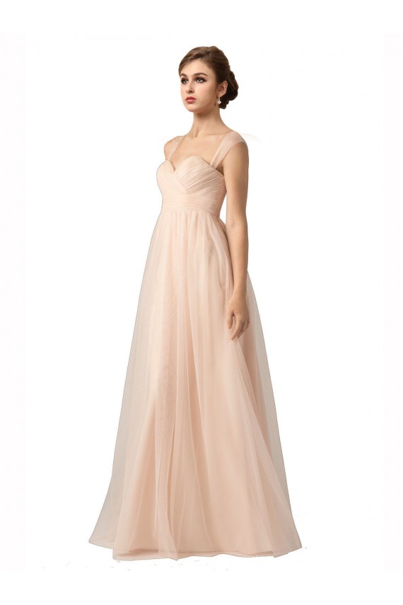 Sem Mangas Amor Tule Linha A Vestido de Festa / Vestido de Madrinha