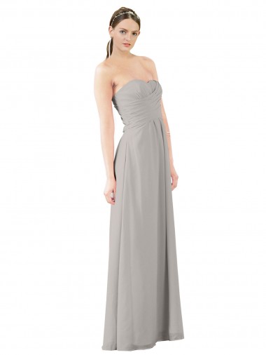 Sem Mangas Amor Chiffon Linha A Longo Vestidos de Madrinha