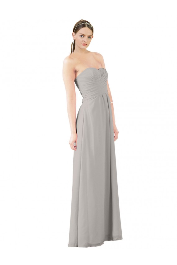 Sem Mangas Amor Chiffon Linha A Longo Vestidos de Madrinha