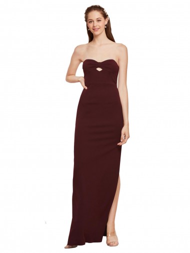 Sem Mangas Sem alças Crepe Esticado Bainha Vestidos de Madrinha / Vestidos de Noite / Vestidos de Festa