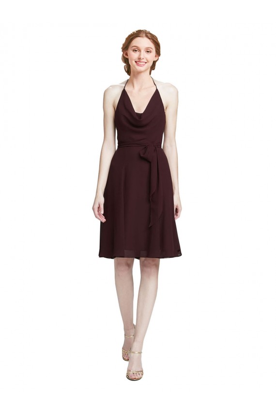 Sem Mangas Alças finas Chiffon Linha A Vestidos de Madrinha / Vestidos de Cocktail / Vestidos de Homecoming