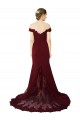 Sem Mangas Fora do Ombro Costas em V Crepe Esticado & Renda Sereia Vestidos de Madrinha / Vestidos de Noite / Vestidos de Festa