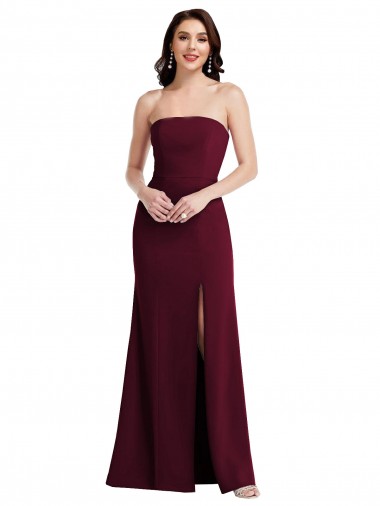 Sem Mangas Sem alças Crepe Esticado Trombeta Longo Vestidos de Madrinha / Vestidos de Festa