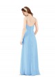 Sem Mangas Decote V Lombar Chiffon Bainha Vestidos de Madrinha