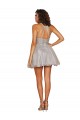 Sem Mangas Cabeçada Abrir de volta Tule Linha A Vestidos de Madrinha / Vestidos de Cocktail / Vestidos de Homecoming