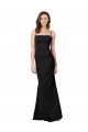Sem Mangas Alças finas Abrir de volta Crepe Esticado Bainha Vestidos de Madrinha / Vestidos de Noite / Vestidos de Festa