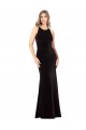 Sem Mangas Alças finas Criss Cruz Veludo Elástico Bainha Vestidos de Madrinha / Vestidos de Noite / Vestidos de Festa