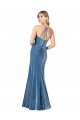 Sem Mangas Alças finas Criss Cruz Veludo Elástico Bainha Vestidos de Madrinha / Vestidos de Noite / Vestidos de Festa