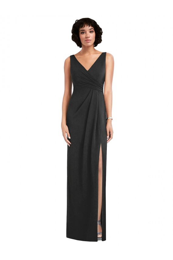 Sem Mangas Decote V Costas em V Spandex Bainha Vestidos de Madrinha / Vestidos de Noite / Vestidos de Festa