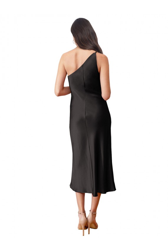 Sem Mangas Um Ombro Cetim Elástico Bainha Vestidos de Madrinha / Vestidos de Noite / Vestidos de Festa