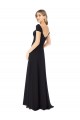Mangas Curtas Amor Chiffon Linha A Longo Vestidos de Madrinha