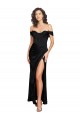 Sem Mangas Amor Lombar Cetim Sedoso Linha A Longo Preto Vestidos de Madrinha / Vestidos de Noite / Vestidos de Festa