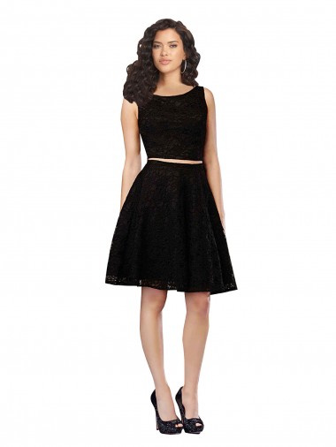 Sem Mangas Decote Joia Renda Linha A Vestidos de Madrinha / Vestidos de Cocktail / Vestidos de Homecoming