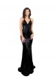 Sem Mangas Decote V Sem encosto Lantejoulas Sereia Vestidos de Madrinha / Vestidos de Noite / Vestidos de Festa