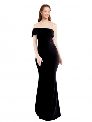 Sem Mangas Um Ombro Buraco da fechadura Crepe Esticado Sereia Vestidos de Madrinha / Vestidos de Noite / Vestidos de Festa