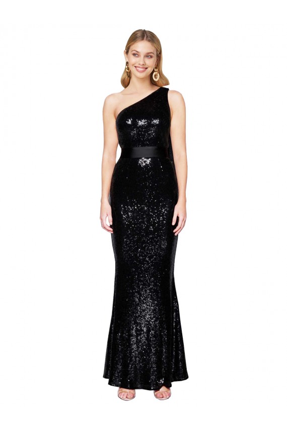 Sem Mangas Um Ombro Lantejoulas Sereia Vestidos de Madrinha / Vestidos de Noite / Vestidos de Festa