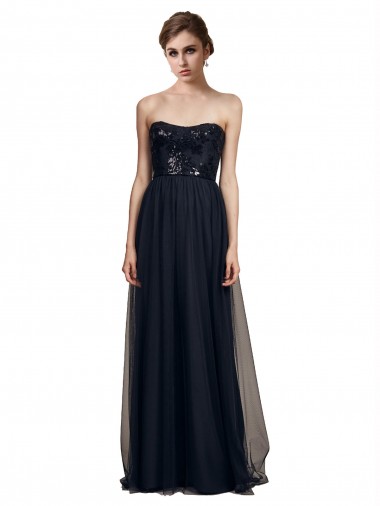 Sem Mangas Amor Tule Linha A Vestido de Madrinha / Vestido Formais