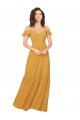 Ombro Frio Decote V Buraco da fechadura Chiffon Linha A Vestidos de Madrinha