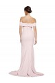 Sem Mangas Decote Quadrado Lombar Crepe Esticado Bainha Longo Vestidos de Madrinha / Vestidos de Noite / Vestidos de Festa