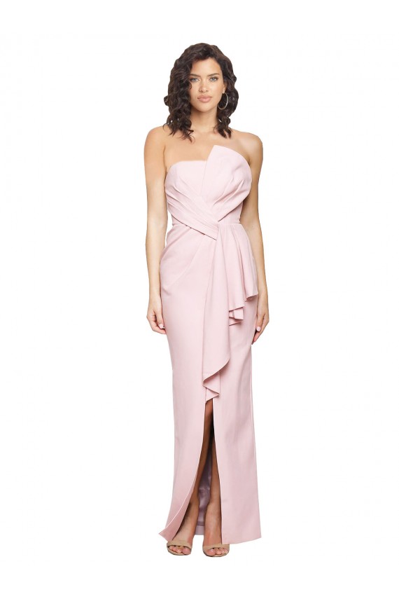 Sem Mangas Sem alças Lombar Crepe Esticado Bainha Vestidos de Madrinha / Vestidos de Noite / Vestidos de Festa
