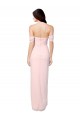 Sem Mangas Fora do Ombro Chiffon Linha A Alto Baixo, Vestidos de Madrinha
