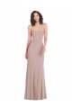 Sem Mangas Amor Crepe Esticado Sereia Longo Rosa Empoeirado Vestidos de Madrinha / Vestidos de Noite / Vestidos de Festa