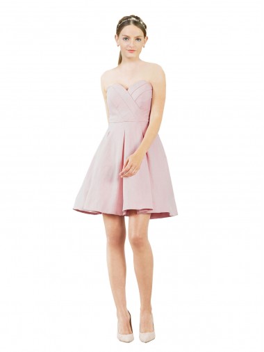 Sem Mangas Amor Cetim Linha A Vestidos de Madrinha / Vestidos de Cocktail / Vestidos de Homecoming