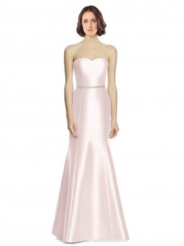 Sem Mangas Amor Cetim Sereia Longo Vestidos de Madrinha