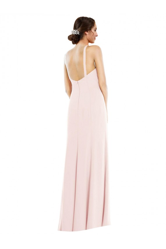 Sem Mangas Cabeçada Lombar Crepe Esticado Trombeta Vestidos de Madrinha / Vestidos de Noite / Vestidos de Festa