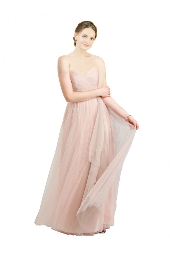 Sem Mangas Amor Tule Linha A Rosa Longo Vestidos de Madrinha