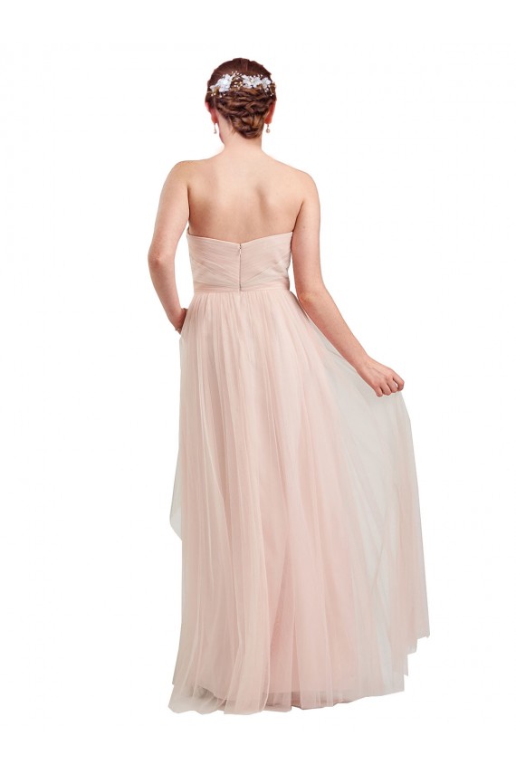 Sem Mangas Amor Tule Linha A Rosa Longo Vestidos de Madrinha