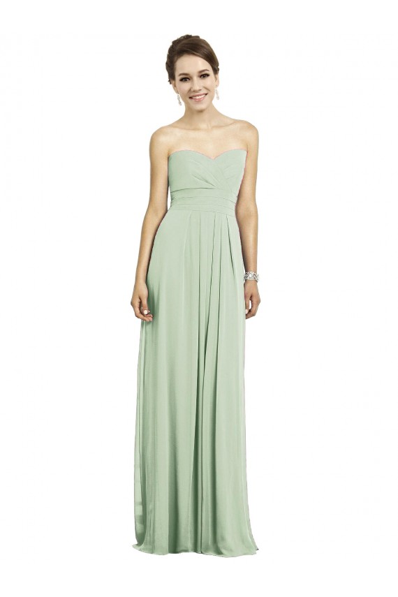 Sem Mangas Amor Chiffon Linha A Sábio Longo Vestidos de Madrinha