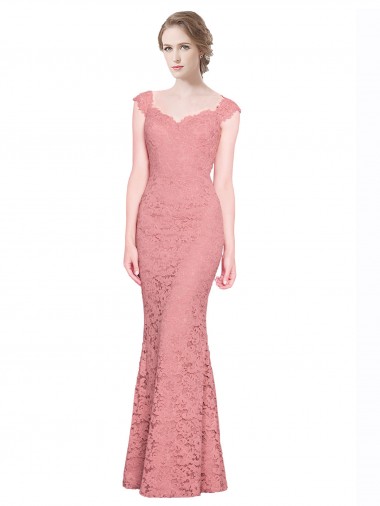 Sem Mangas Amor Renda Sereia Longo Vestidos de Madrinha / Vestidos de Festa