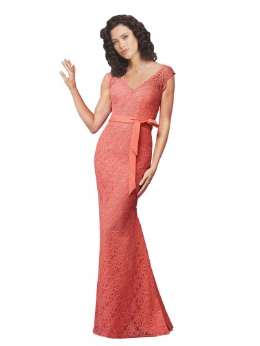 Sem Mangas Decote V Abrir de volta Renda Sereia Vestidos de Madrinha