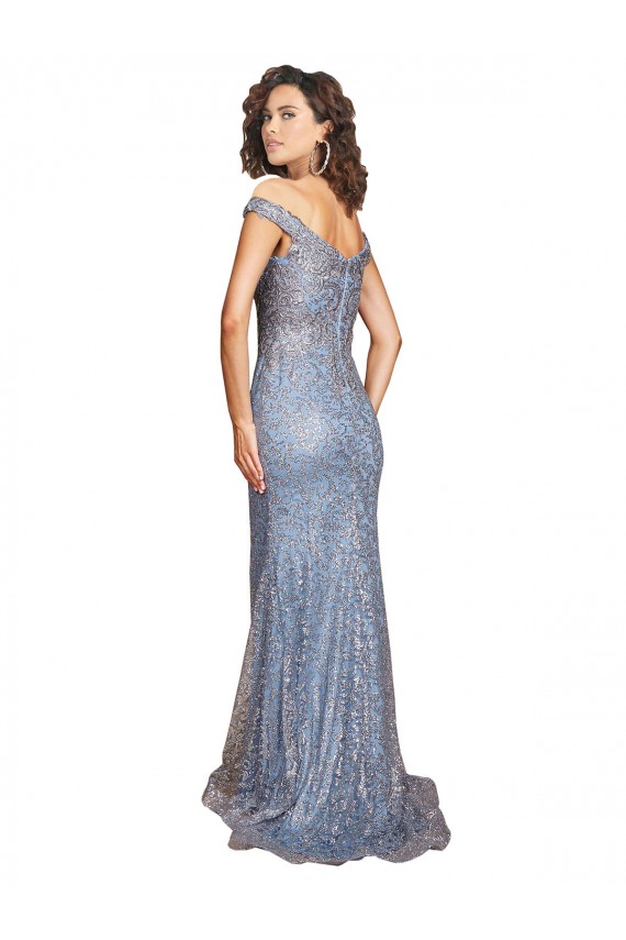 Sem Mangas Fora do Ombro Lantejoulas Sereia Longo Vestidos de Madrinha / Vestidos de Noite / Vestidos de Festa