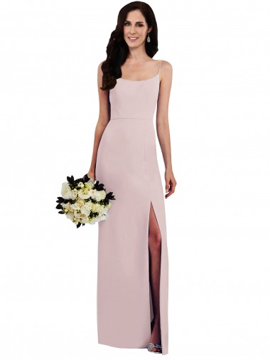 Sem Mangas Alças finas Costas em V Crepe Esticado Trombeta Vestidos de Madrinha / Vestidos de Noite / Vestidos de Festa