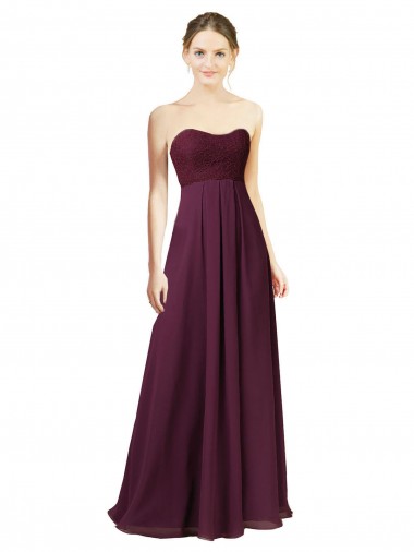 Sem Mangas Amor Chiffon Linha A Uva Vestido de Madrinha
