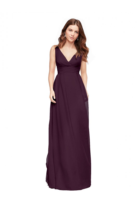 Sem Mangas Decote V Chiffon Linha A Vestidos de Festa / Vestidos de Madrinha