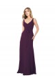 Sem Mangas Decote V Chiffon Linha A Vestido de Madrinha / Vestido Formais