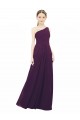 Sem Mangas Um Ombro Chiffon Linha A Vestido Formais / Vestido de Madrinha