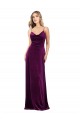 Sem Mangas Colher Criss Cruz Veludo Elástico Linha A Vestidos de Madrinha / Vestidos de Noite / Vestidos de Festa