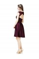 Sem Mangas Decote Quadrado Abrir de volta Cetim & Renda Linha A Vestidos de Madrinha / Vestidos de Cocktail / Vestidos de Homecoming