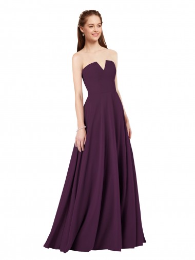 Sem Mangas Sem alças Lombar Chiffon Linha A Vestidos de Madrinha