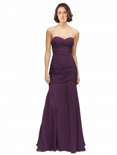 Sem Mangas Amor Chiffon Sereia Longo Vestidos de Madrinha