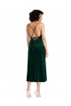 Sem Mangas Decote Capuz Abrir de volta Veludo Elástico Bainha Vestidos de Madrinha / Vestidos de Noite / Vestidos de Festa