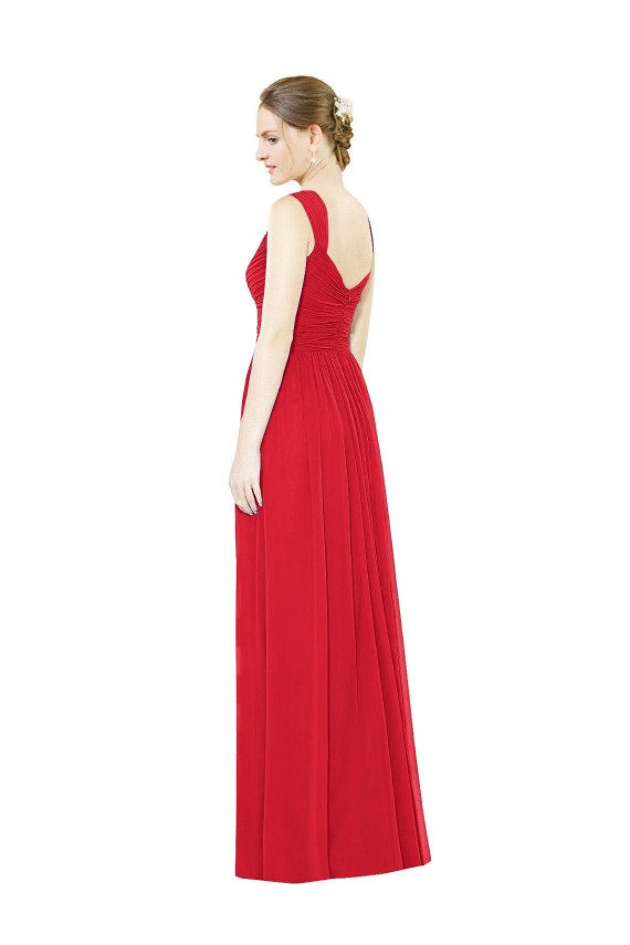 Sem Mangas Amor Chiffon Linha A Vestidos de Madrinha / Vestidos de Baile