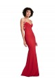 Sem Mangas Alças finas Crepe Esticado Sereia Longo Vestidos de Madrinha / Vestidos de Noite / Vestidos de Festa